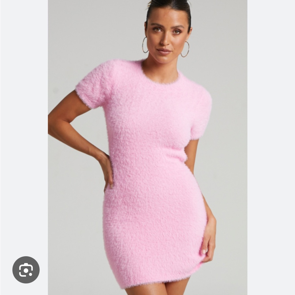 Lioness pink fuzzy dress
